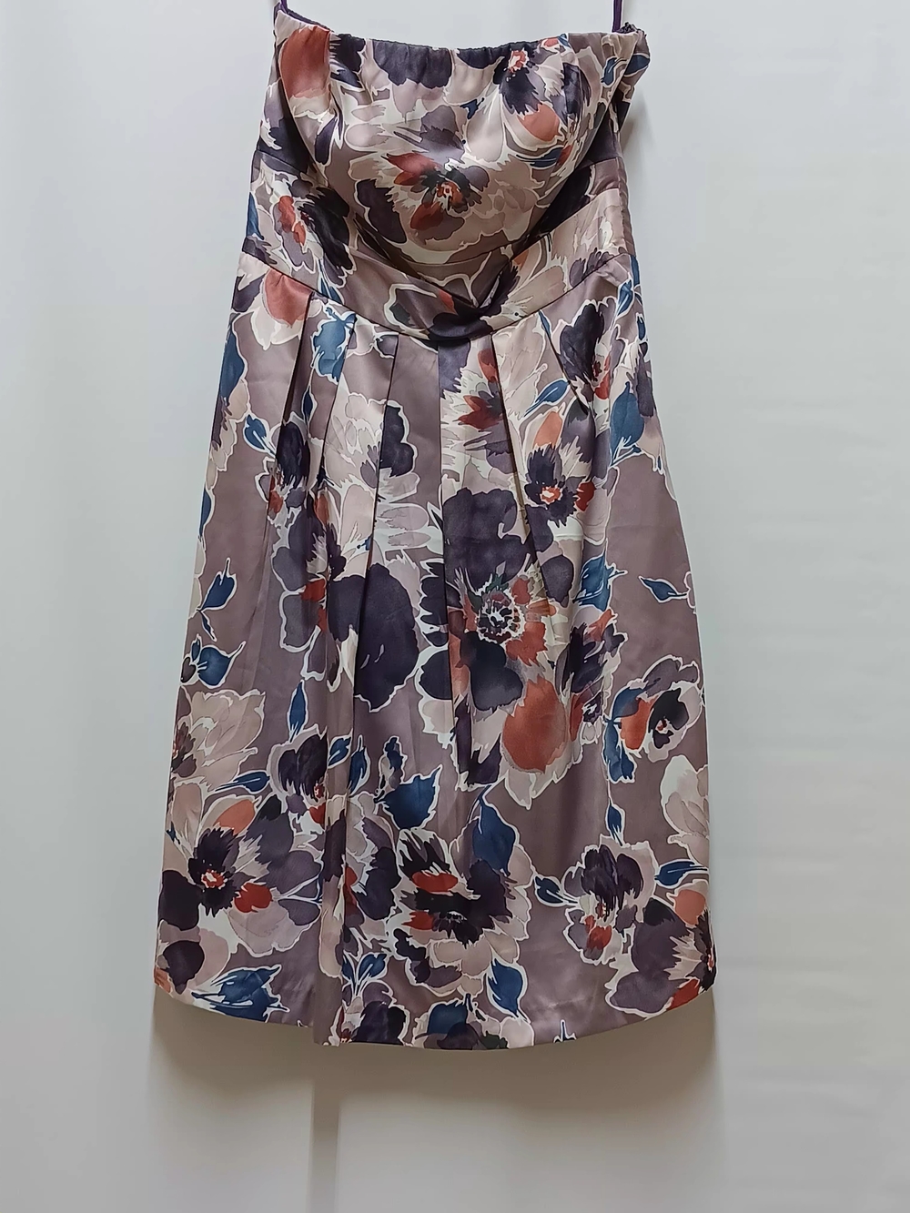 Strapless Watercolor Floral Cocktail/Prom/Wedding Dress from The Limited